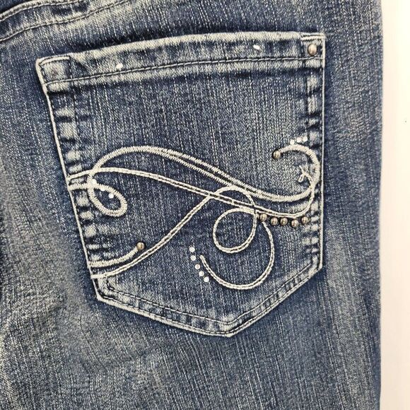 Ethyl Classic Womens Stretch Denim Jeans Sz 14 Mid-Rise Slim Fit Dark Wash - Picture 10 of 12